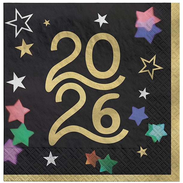 2026 New Year Starlight Luncheon Napkins 16ct