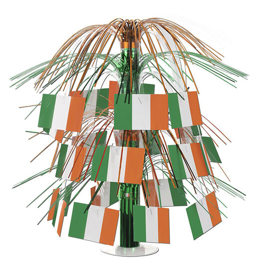 Irish Flag Cascade 18in Centerpiece