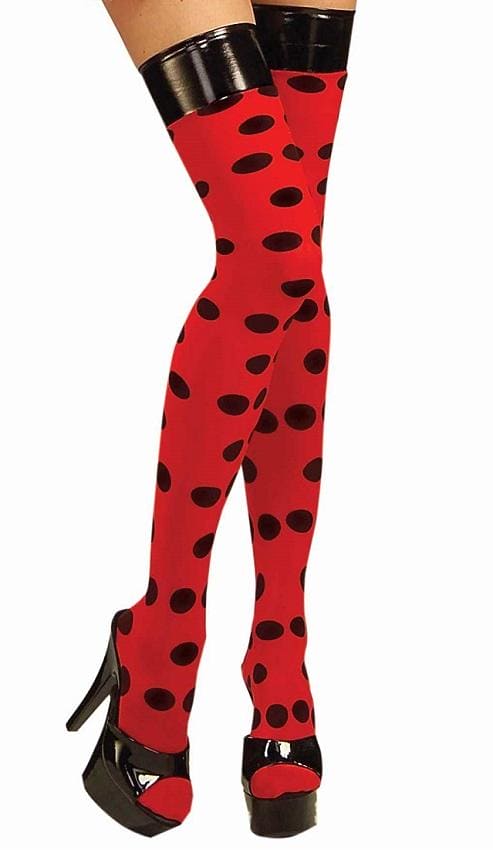 Lady Bug Thigh High Stockings