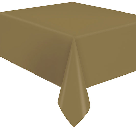 Gold Flannel-Backed Vinyl Tablecover  54" x 108"