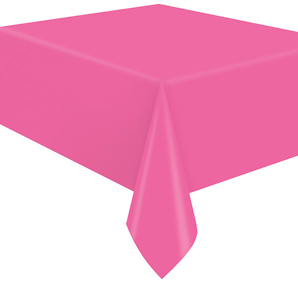 Flannel Backed Table Cover 54in x 108in - Hot Pink