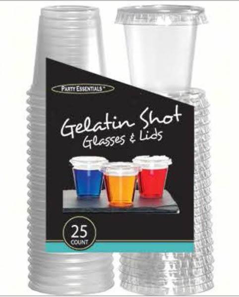 Clear Plastic 2oz Shot Cups with Lids 25 Ct