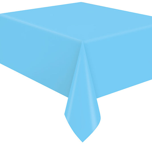 Flannel Backed Table Cover 54in x 108in - Powder Blue