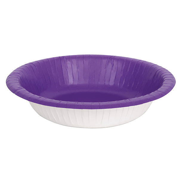 Bowl Paper 20oz Purple 20ct