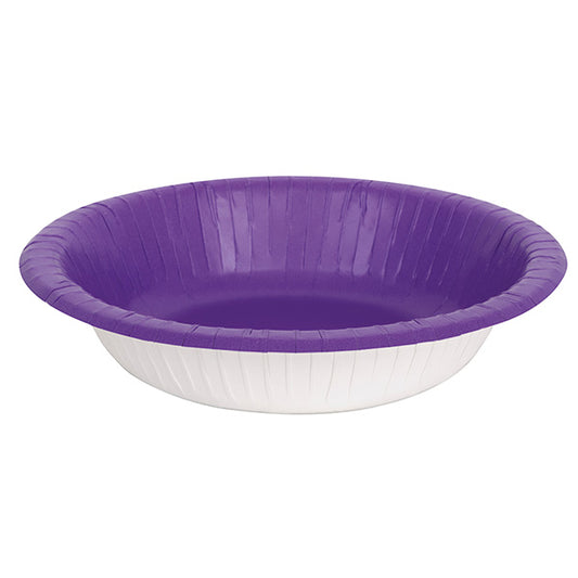Bowl Paper 20oz Purple 20ct