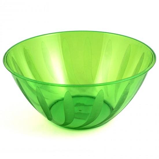 Large Kiwi Green Plastic Swirl Bowl 164oz