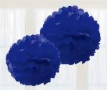 Tissue Paper 16in Pom Poms Royal Blue 2ct