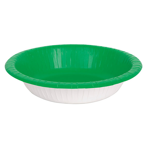 Paper Bowl 20oz Green 20ct