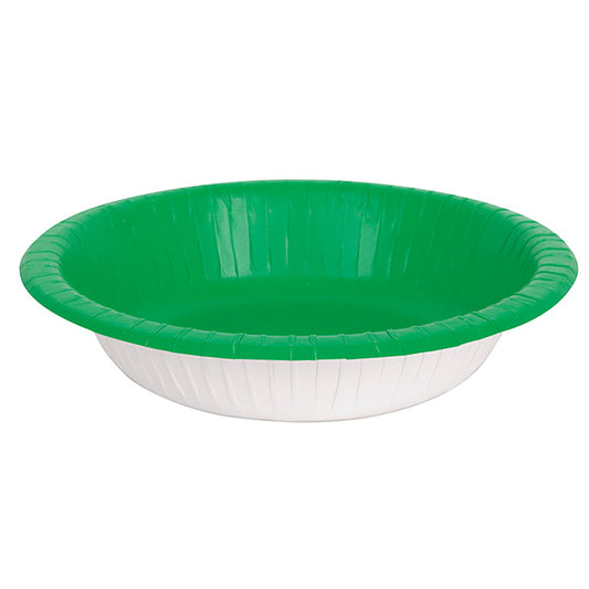 Paper Bowl 20oz Green 20ct
