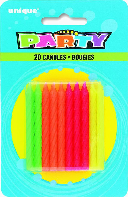 Neon Color Birthday Candles