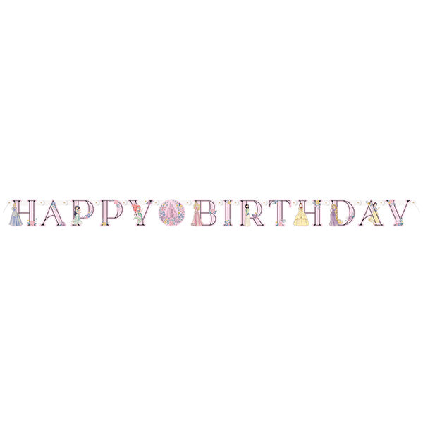 Disney Princess "Happy Birthday" Jointed Banner  6ft 1ct