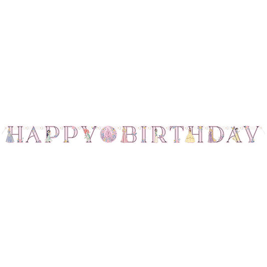 Disney Princess "Happy Birthday" Jointed Banner  6ft 1ct