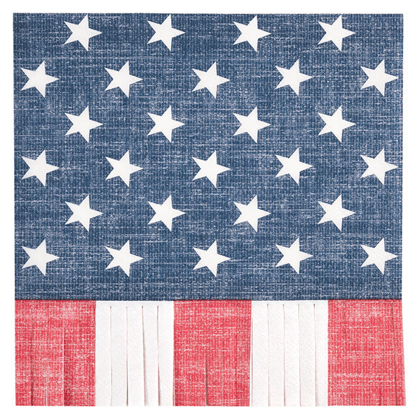 Classic Americana Fringe Luncheon Napkins 16ct