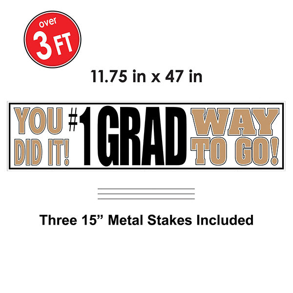 Plastic Jumbo Grad 4ft Yard Sign