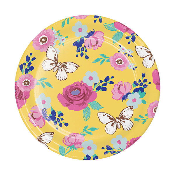 Sights of Spring 7in Round Luncheon Paper Plates 8ct