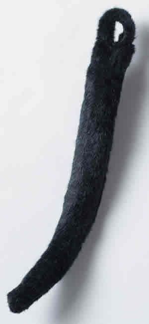 Mouse or Cat Black Plush Tail