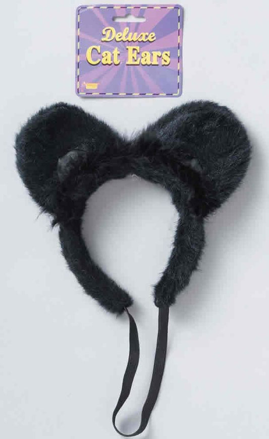 Adult Black Cat Ears Headband