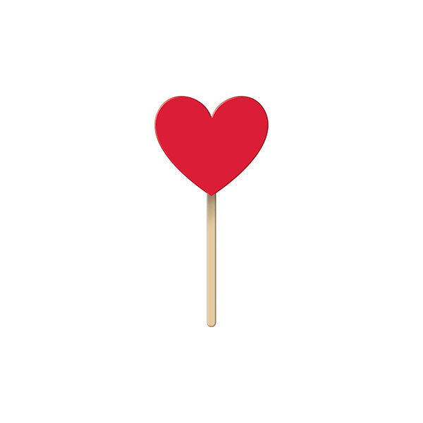 Wooden Heart Picks 50ct