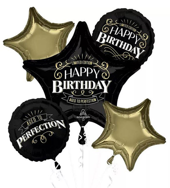 Better With Age Birthday Metallic Balloon Bouquet 5ct