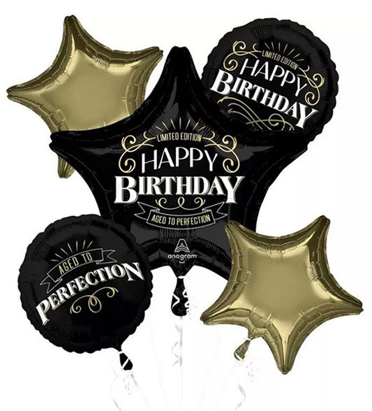 Better With Age Birthday Metallic Balloon Bouquet 5ct