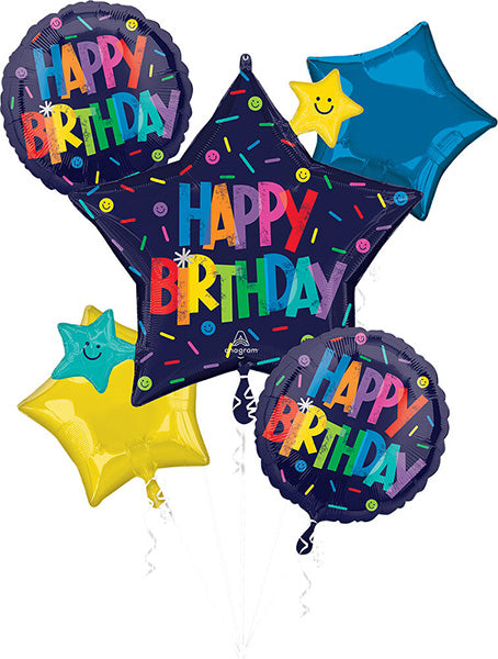 Bold Birthday Balloon Bouquet 5ct