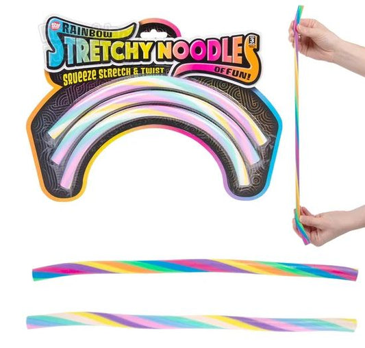Rainbow Stretchy 13in Noodle 3ct