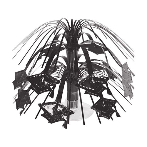 Grad Cap Mini Cascade Black Centerpiece