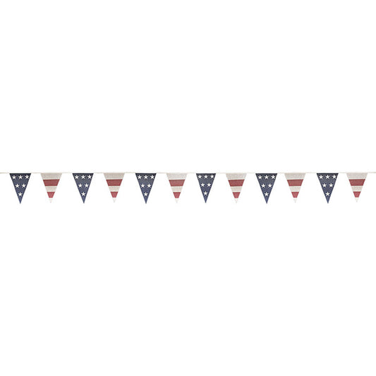 Americana Fabric Pennant 9ft x 12in Banner