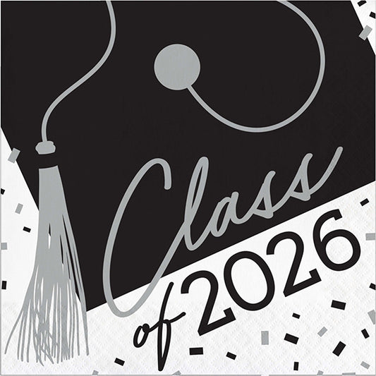 School Spirit White Class 2026 Luncheon Napkins 36ct