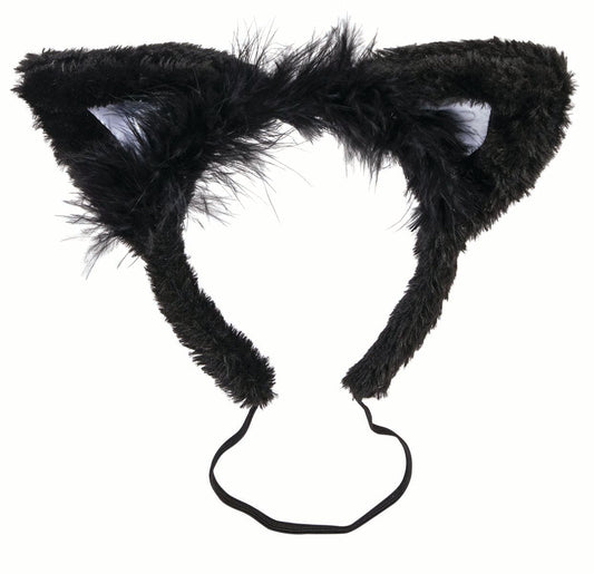 Cat Ears with White Satin Insert