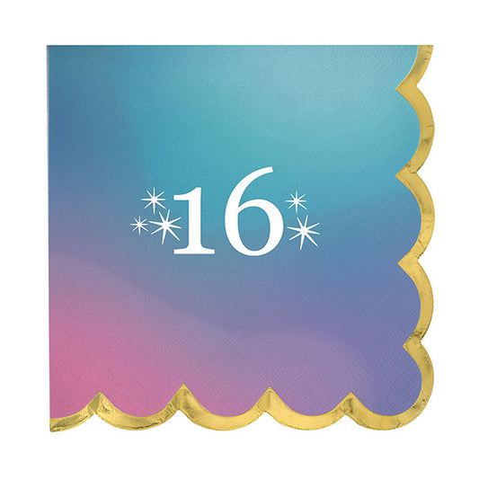 Digital Dream 16th Beverage Napkins 16ct