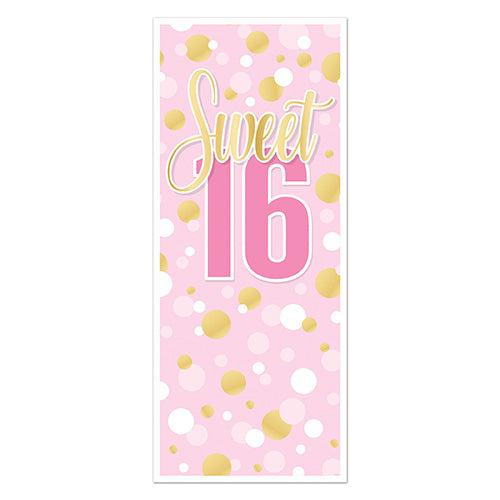 Sweet 16th 6ft x30in Door Cover 1ct