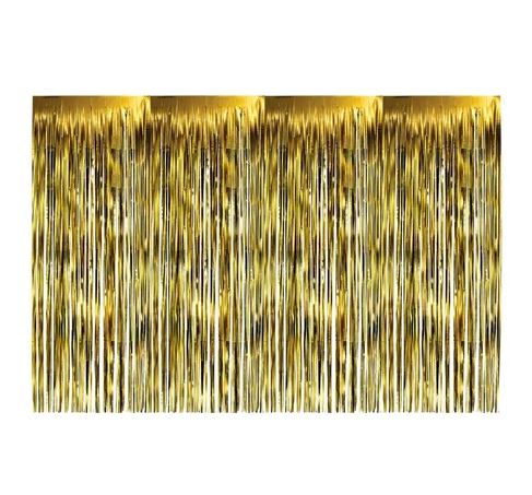 Jumbo Gold Foil Fringe 12ft x 8ft Curtain