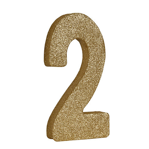 3-D Glittered "2" Centerpiece 1ct