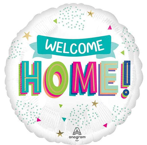 Welcome Home 18in Metallic Balloon