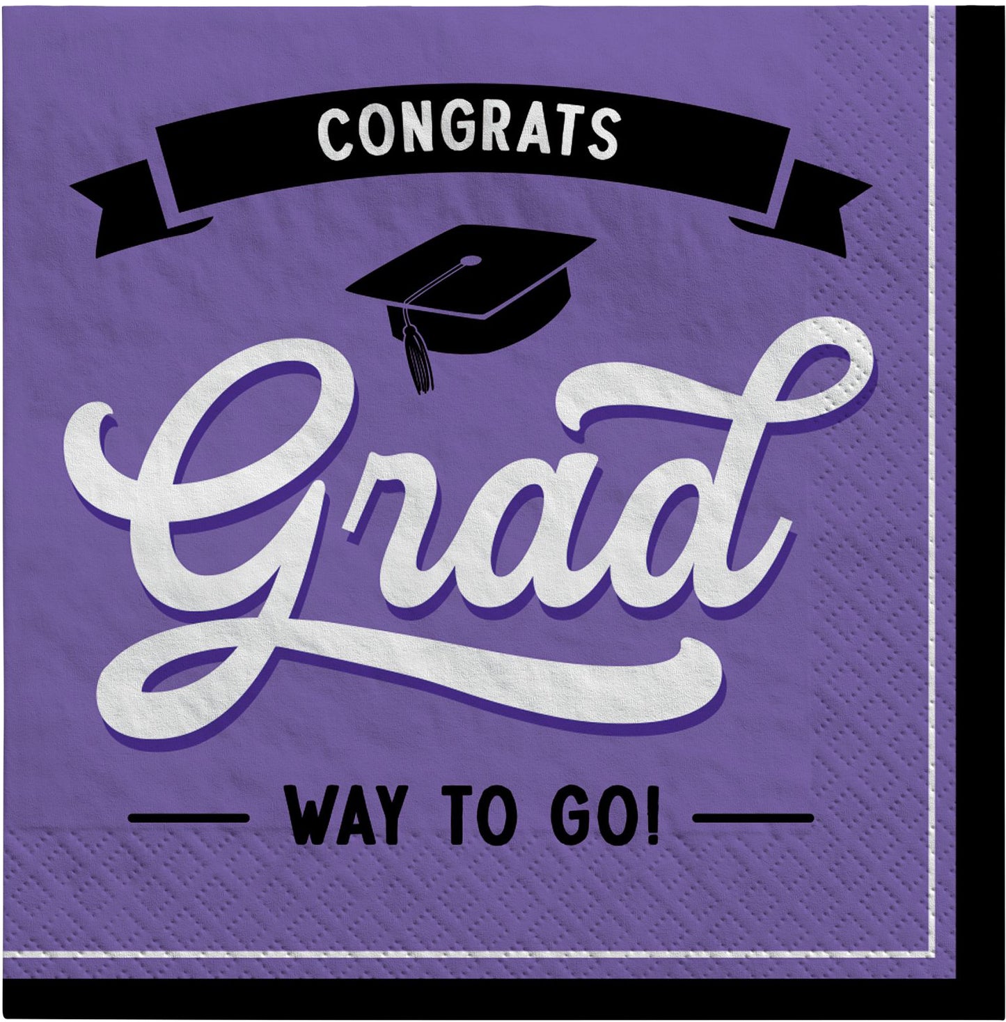 Congrats Grad Purple Luncheon Napkins 16ct