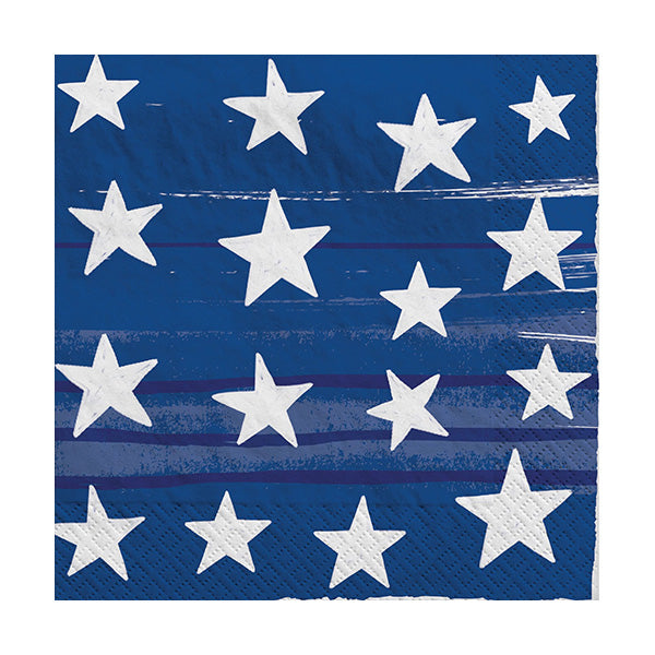 Painted Patriotic Beverage Napkins 16ct
