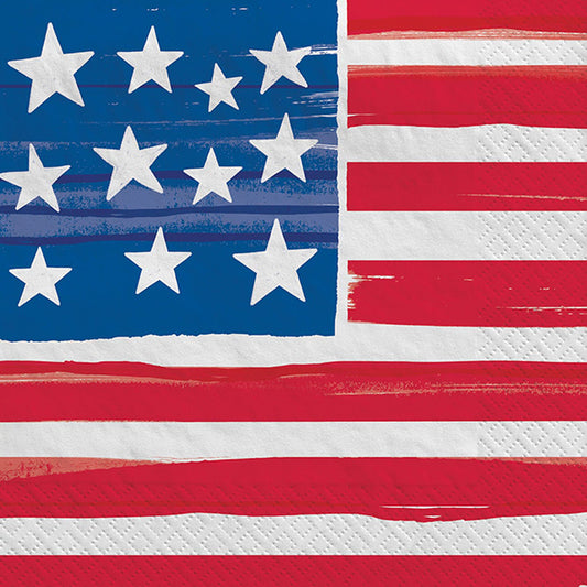 Painted Patriotic Luncheon Napkins 16ct