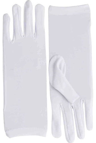 Short Dress Adult Gloves White