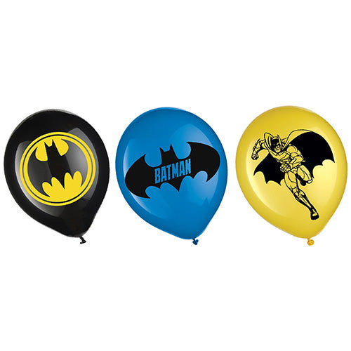 Batman Gotham 12in Latex Balloons 6ct