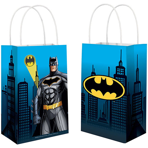 Batman Gotham Printed Paper Kraft Bags 8ct