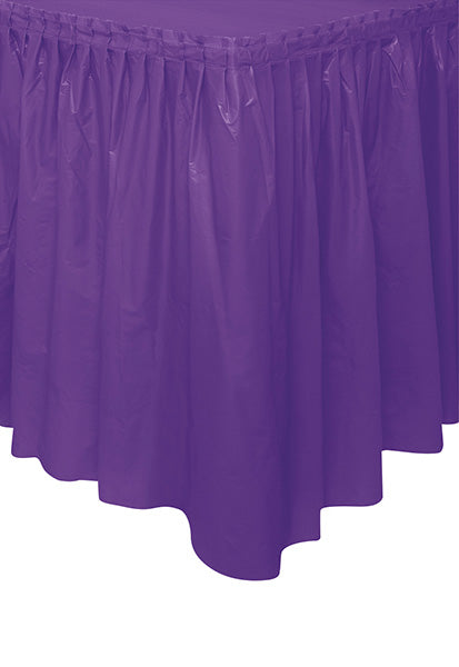 Neon Purple Plastic 21ft x 29in Tableskirt