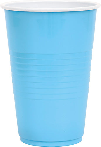 Powder Blue 16oz Plastic Cups 50ct