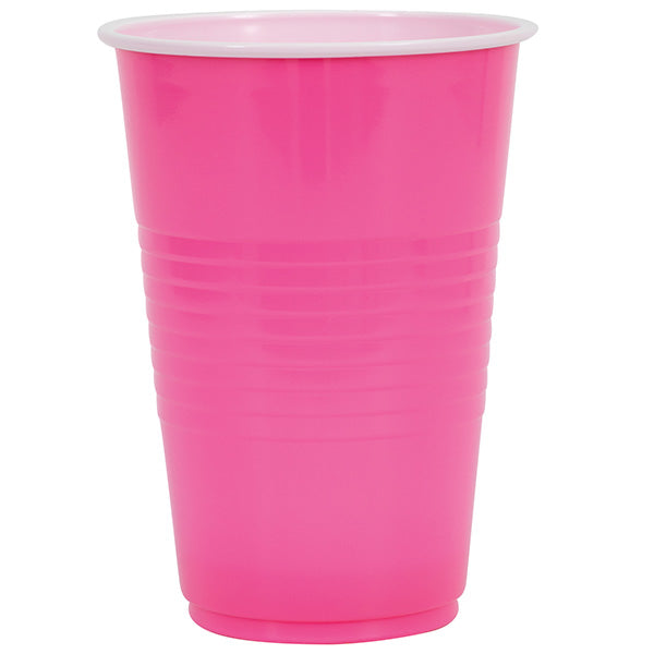Hot Pink 16oz Plastic Cups 50ct