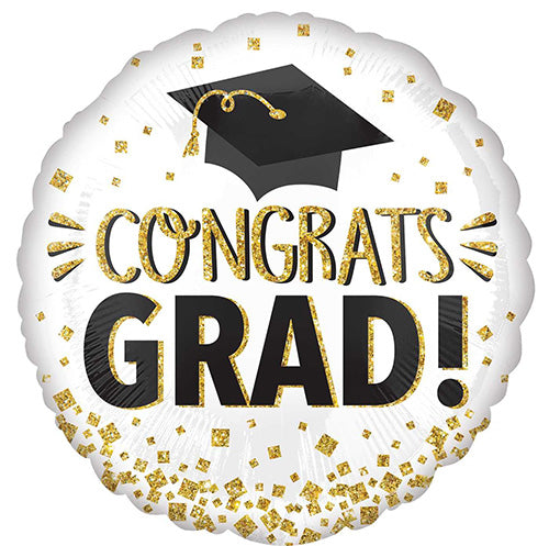 Golden Grad 18in Metallic Balloon