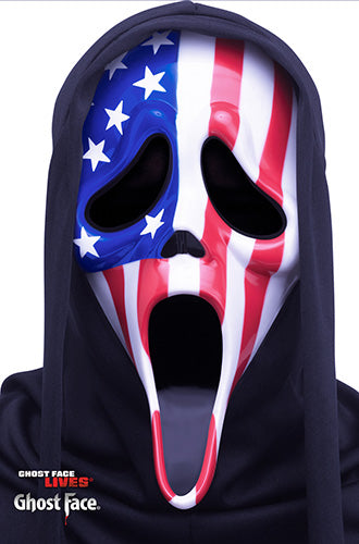 Ghost Face Patriotic Mask