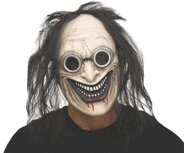 Mad Scientist Adult Mask with Hair