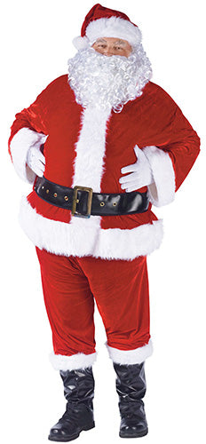 Complete Velour Santa Adult Suit