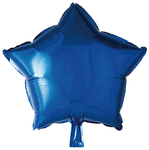 Blue Star Shaped 29in Metallic Balloon