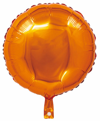 Orange Round Shape 18in Mylar Balloon